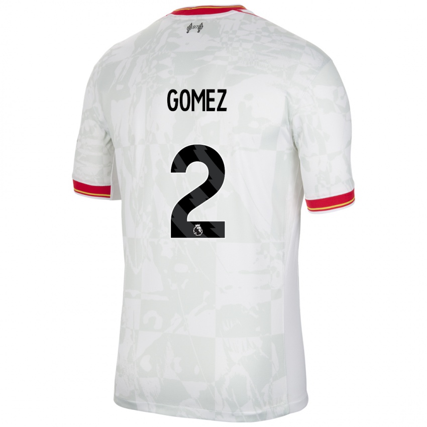 Bambino Maglia Joe Gomez #2 Bianco Rosso Nero Kit Gara Third 2024/25 Maglietta