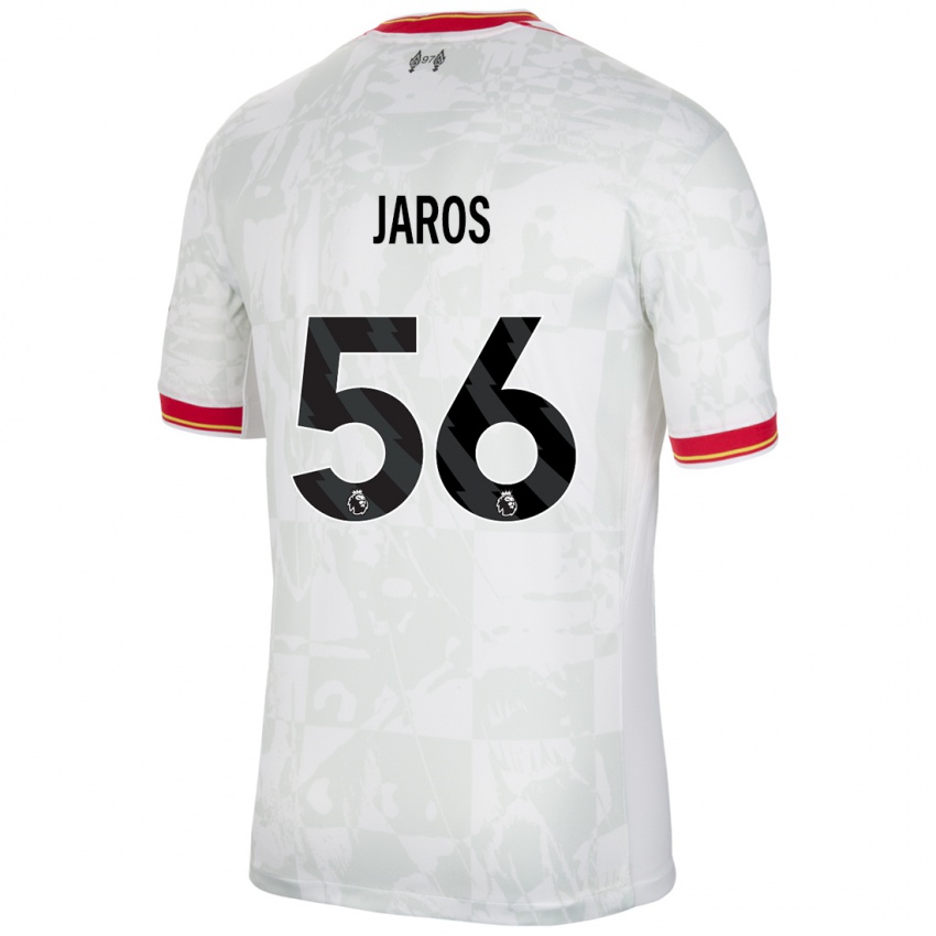 Bambino Maglia Vitezslav Jaros #56 Bianco Rosso Nero Kit Gara Third 2024/25 Maglietta