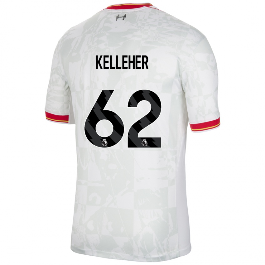 Bambino Maglia Caoimhin Kelleher #62 Bianco Rosso Nero Kit Gara Third 2024/25 Maglietta