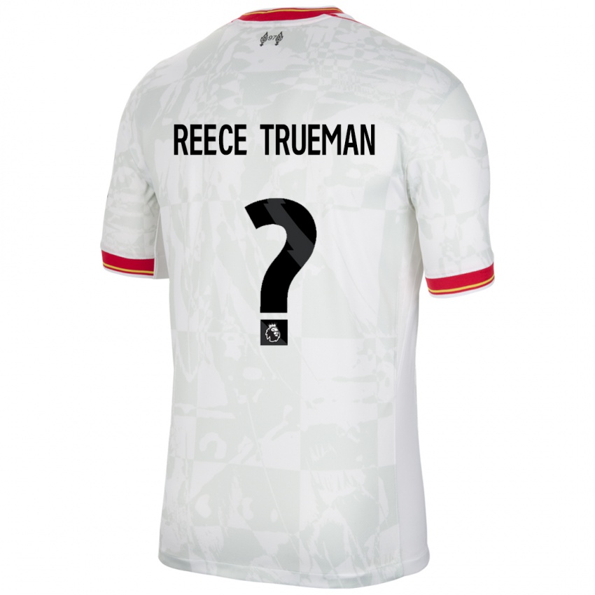 Bambino Maglia Reece Trueman #0 Bianco Rosso Nero Kit Gara Third 2024/25 Maglietta