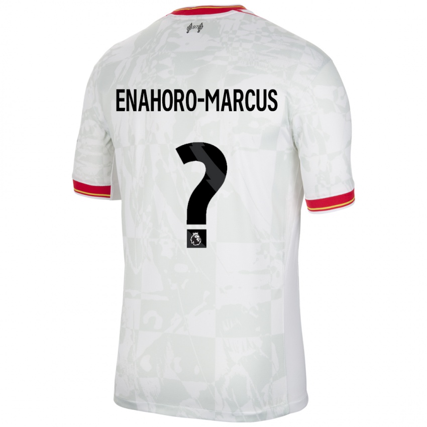 Bambino Maglia Louis Enahoro-Marcus #0 Bianco Rosso Nero Kit Gara Third 2024/25 Maglietta