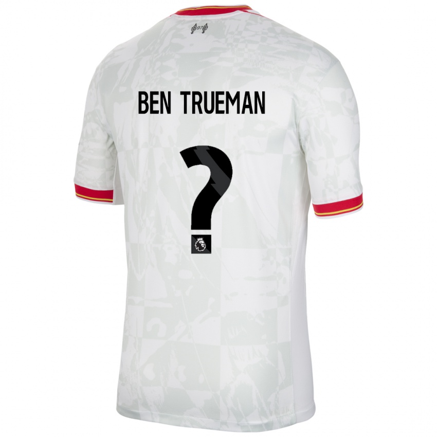 Bambino Maglia Ben Trueman #0 Bianco Rosso Nero Kit Gara Third 2024/25 Maglietta