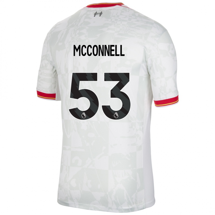 Bambino Maglia James Mcconnell #53 Bianco Rosso Nero Kit Gara Third 2024/25 Maglietta