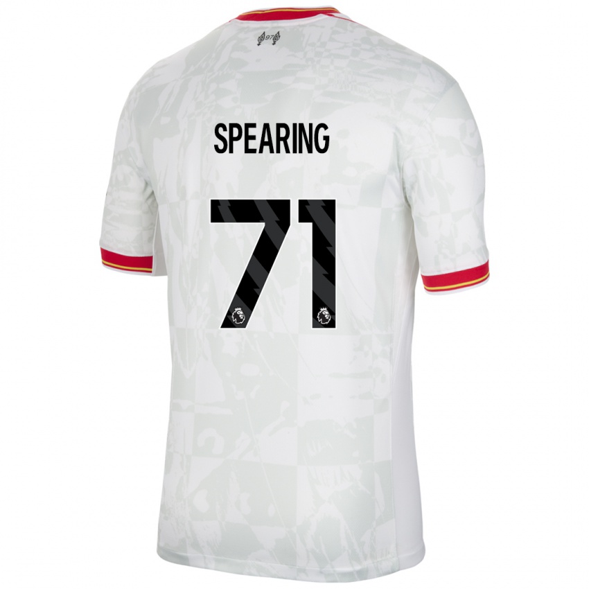 Bambino Maglia Jay Spearing #71 Bianco Rosso Nero Kit Gara Third 2024/25 Maglietta