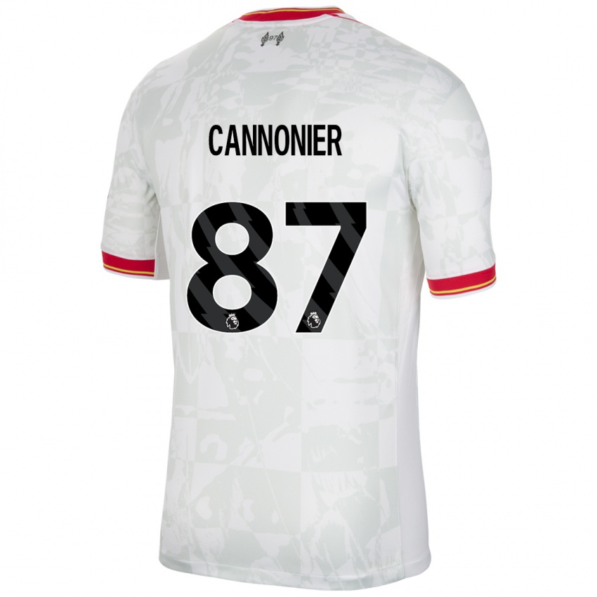 Bambino Maglia Oakley Cannonier #87 Bianco Rosso Nero Kit Gara Third 2024/25 Maglietta