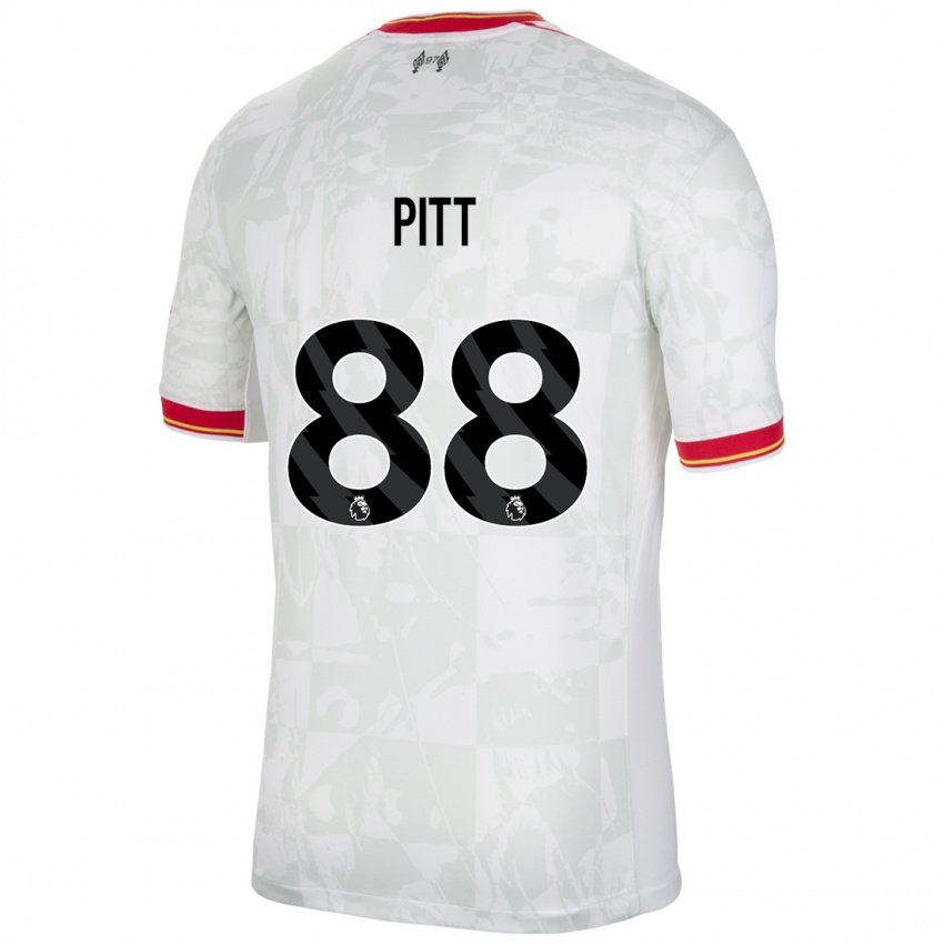 Bambino Maglia Lucas Pitt #88 Bianco Rosso Nero Kit Gara Third 2024/25 Maglietta