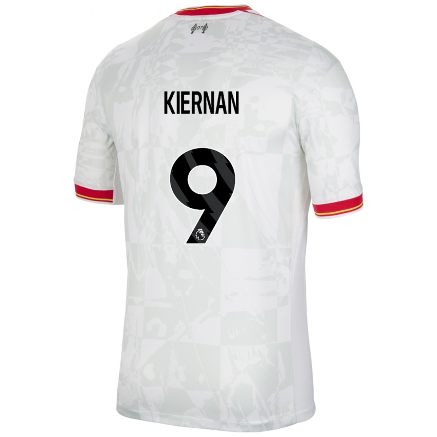 Bambino Maglia Leanne Kiernan #9 Bianco Rosso Nero Kit Gara Third 2024/25 Maglietta