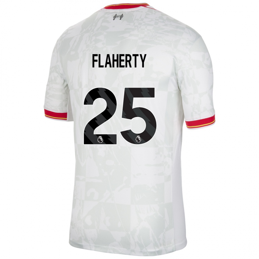 Bambino Maglia Gilly Flaherty #25 Bianco Rosso Nero Kit Gara Third 2024/25 Maglietta