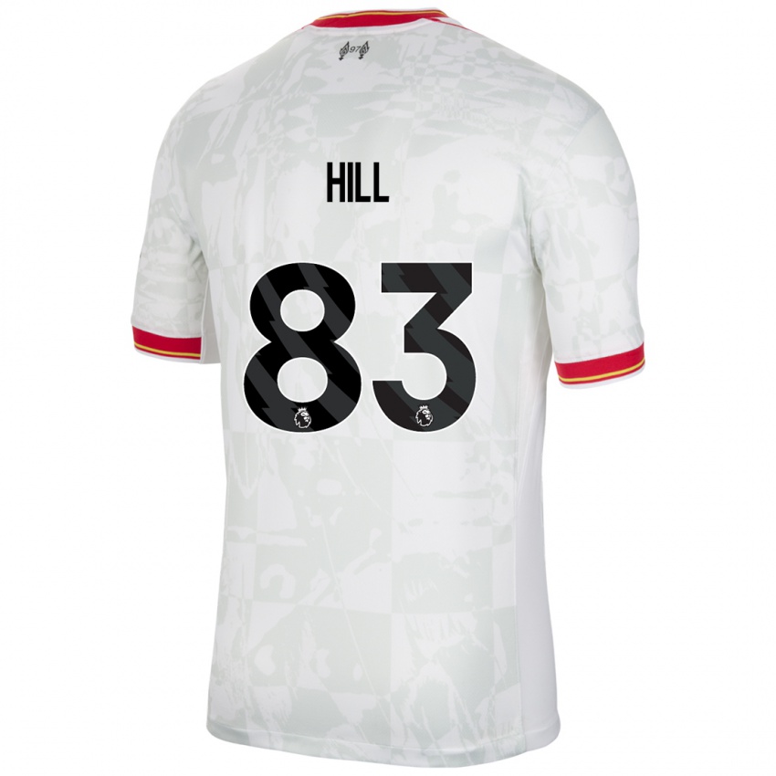 Bambino Maglia Thomas Hill #83 Bianco Rosso Nero Kit Gara Third 2024/25 Maglietta