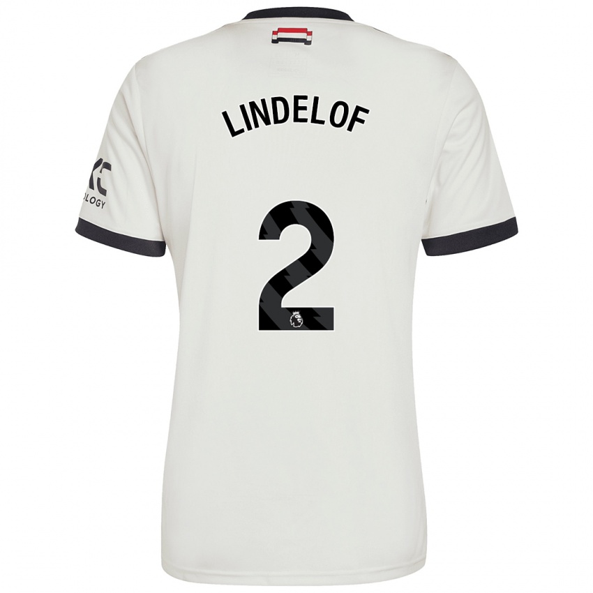 Bambino Maglia Victor Lindelof #2 Bianco Sporco Kit Gara Third 2024/25 Maglietta