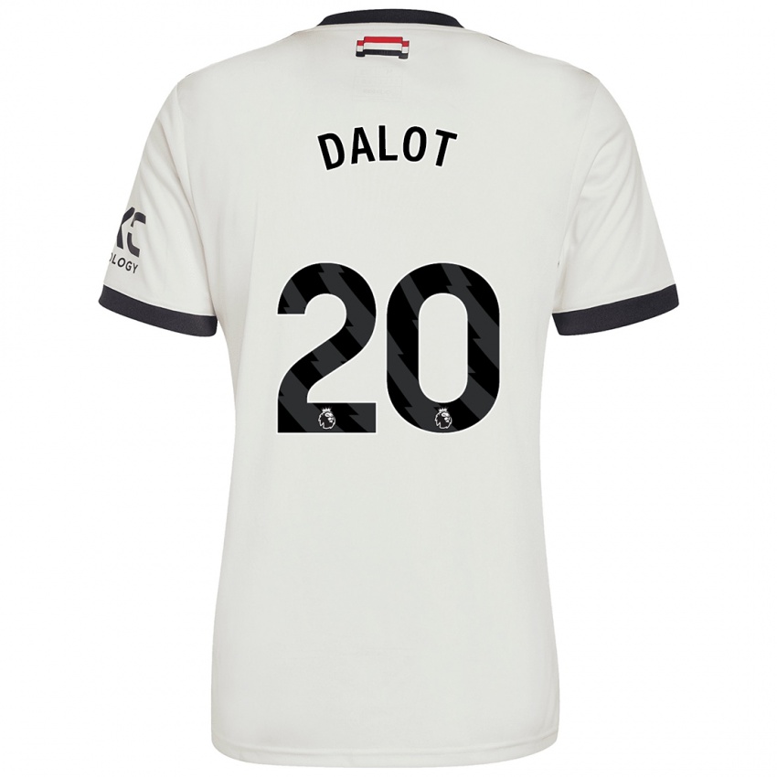 Bambino Maglia Diogo Dalot #20 Bianco Sporco Kit Gara Third 2024/25 Maglietta