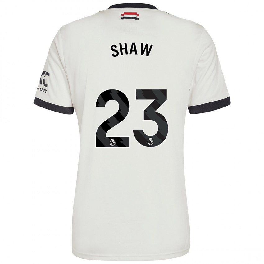 Bambino Maglia Luke Shaw #23 Bianco Sporco Kit Gara Third 2024/25 Maglietta