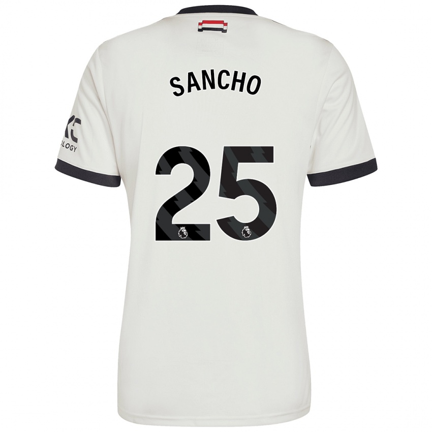 Bambino Maglia Jadon Sancho #25 Bianco Sporco Kit Gara Third 2024/25 Maglietta