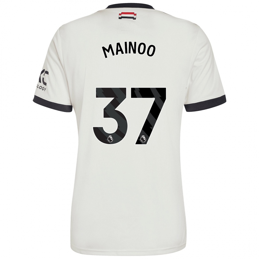 Bambino Maglia Kobbie Mainoo #37 Bianco Sporco Kit Gara Third 2024/25 Maglietta