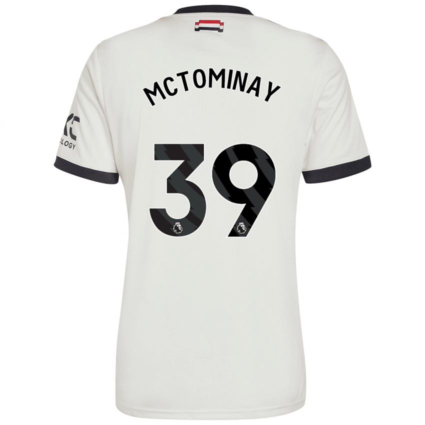 Bambino Maglia Scott Mctominay #39 Bianco Sporco Kit Gara Third 2024/25 Maglietta