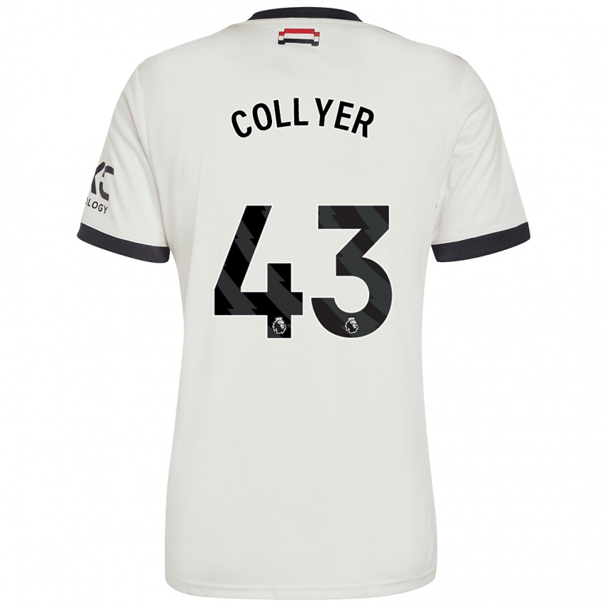 Bambino Maglia Toby Collyer #43 Bianco Sporco Kit Gara Third 2024/25 Maglietta