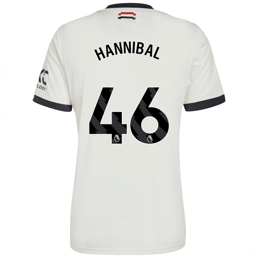 Bambino Maglia Hannibal Mejbri #46 Bianco Sporco Kit Gara Third 2024/25 Maglietta