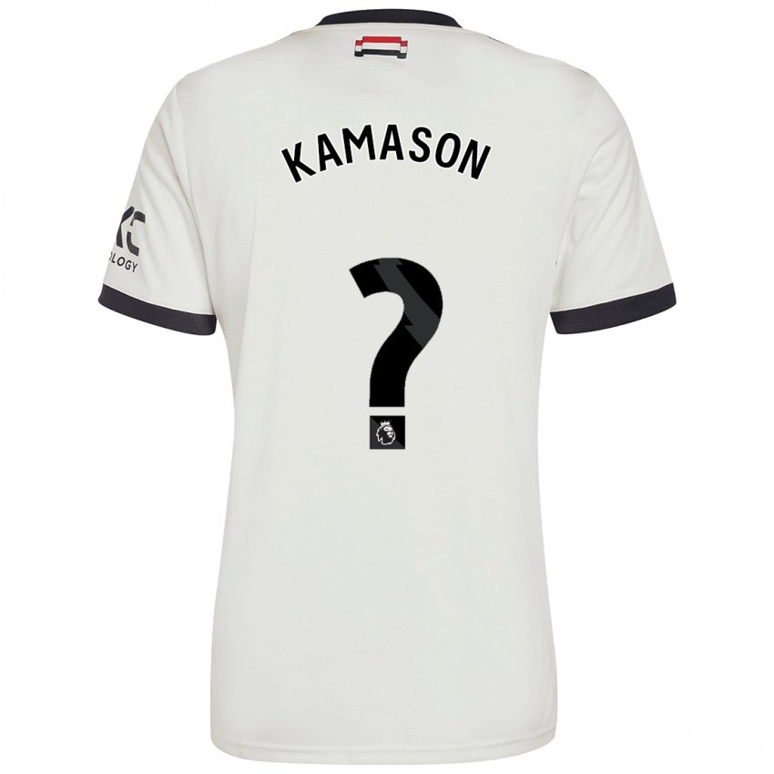 Bambino Maglia Jaydan Kamason #0 Bianco Sporco Kit Gara Third 2024/25 Maglietta