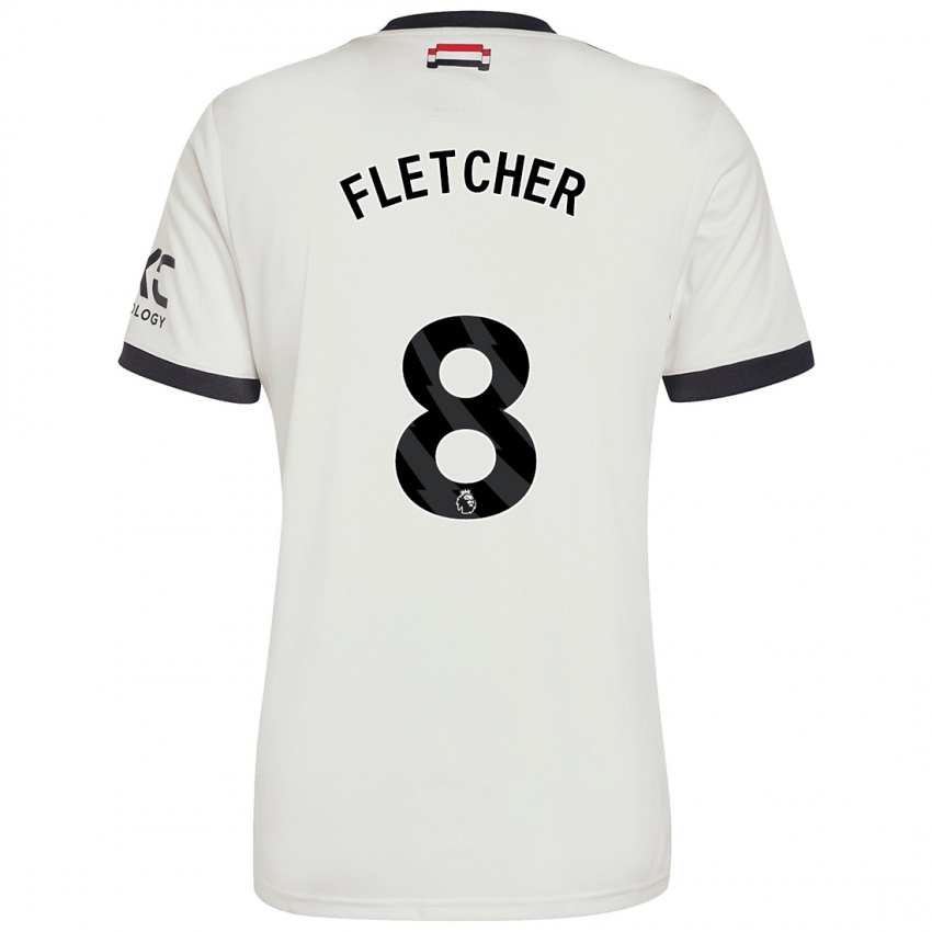 Bambino Maglia Tyler Fletcher #8 Bianco Sporco Kit Gara Third 2024/25 Maglietta