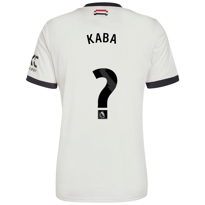 Bambino Maglia Sekou Kaba #0 Bianco Sporco Kit Gara Third 2024/25 Maglietta