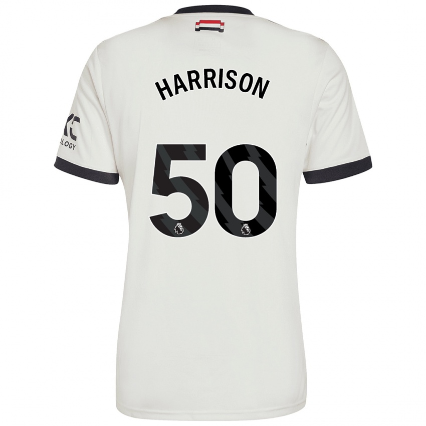 Bambino Maglia Elyh Harrison #50 Bianco Sporco Kit Gara Third 2024/25 Maglietta