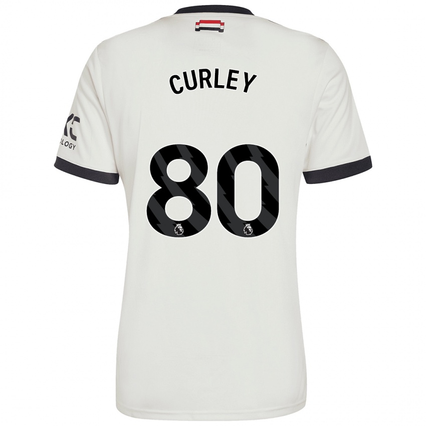 Bambino Maglia Ruben Curley #80 Bianco Sporco Kit Gara Third 2024/25 Maglietta