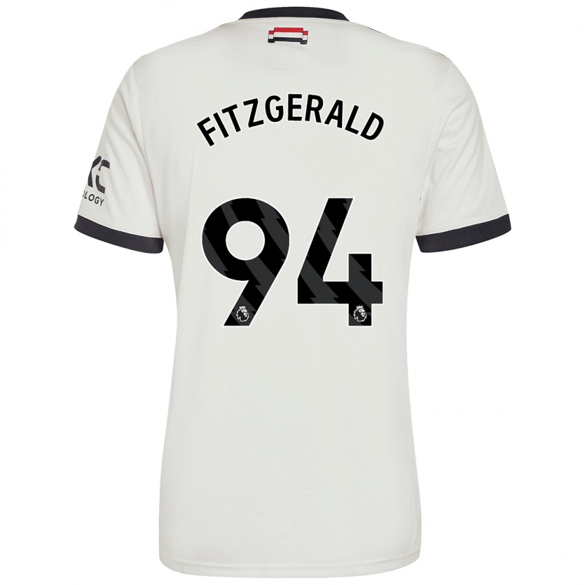 Bambino Maglia Jayce Fitzgerald #94 Bianco Sporco Kit Gara Third 2024/25 Maglietta