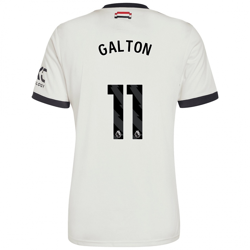 Bambino Maglia Leah Galton #11 Bianco Sporco Kit Gara Third 2024/25 Maglietta