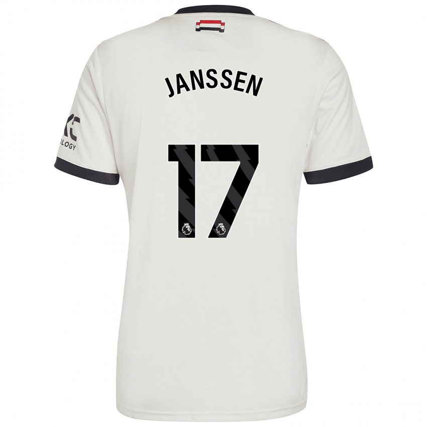 Bambino Maglia Dominique Janssen #17 Bianco Sporco Kit Gara Third 2024/25 Maglietta