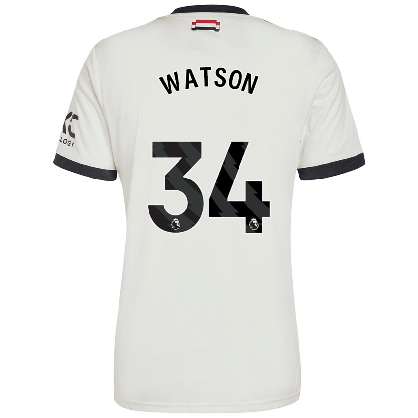 Bambino Maglia Emma Watson #34 Bianco Sporco Kit Gara Third 2024/25 Maglietta