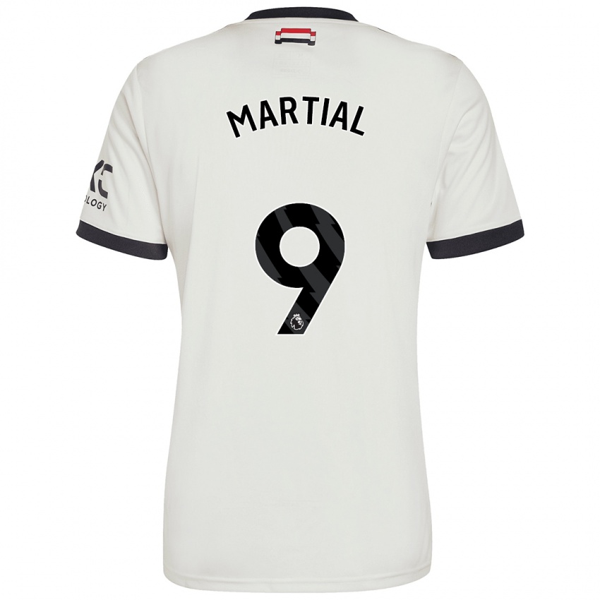 Bambino Maglia Anthony Martial #9 Bianco Sporco Kit Gara Third 2024/25 Maglietta