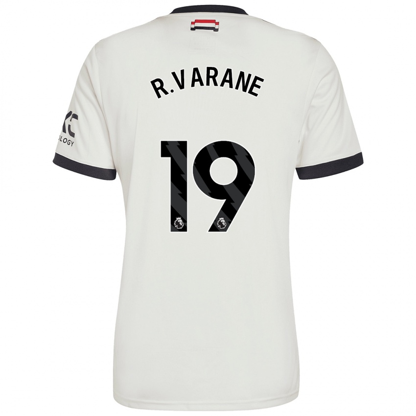 Bambino Maglia Raphael Varane #19 Bianco Sporco Kit Gara Third 2024/25 Maglietta