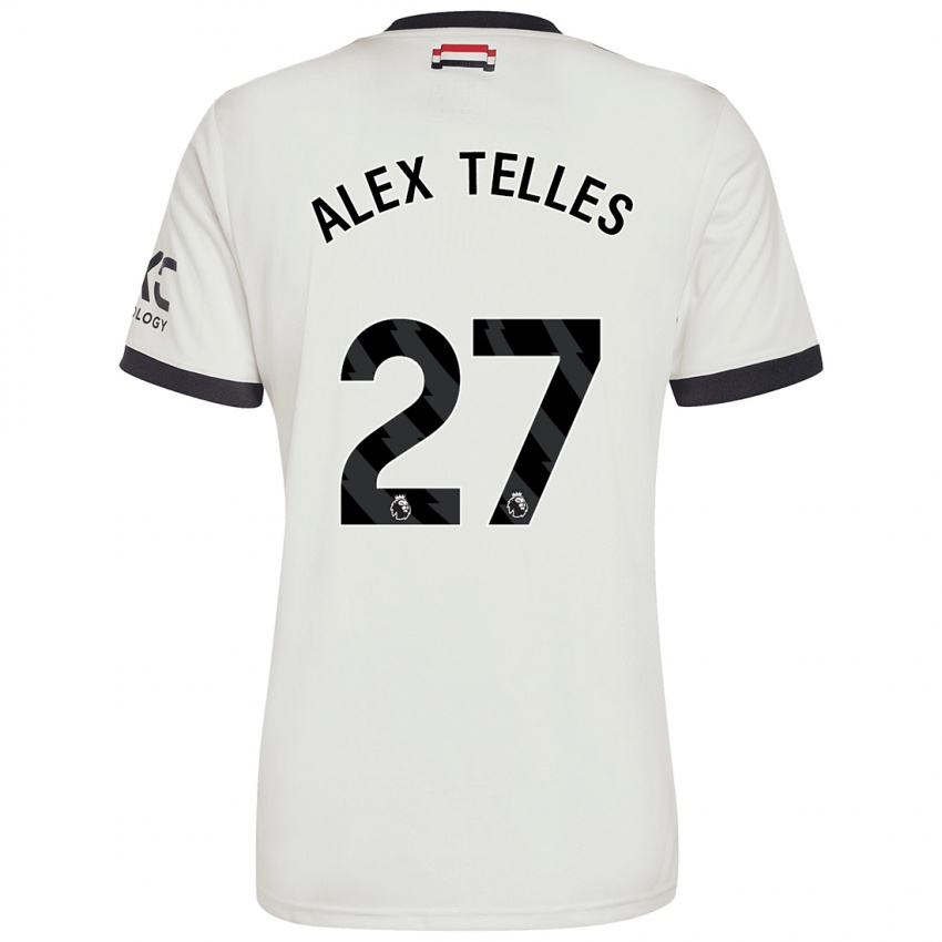 Bambino Maglia Alex Nicolao Telles #27 Bianco Sporco Kit Gara Third 2024/25 Maglietta