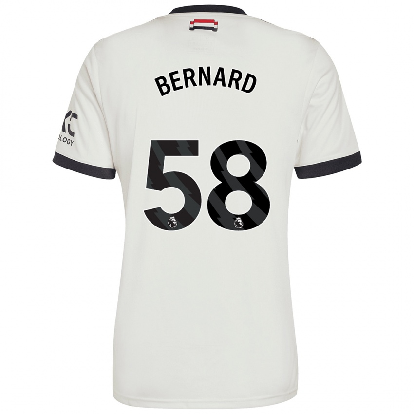 Bambino Maglia Bernard #58 Bianco Sporco Kit Gara Third 2024/25 Maglietta