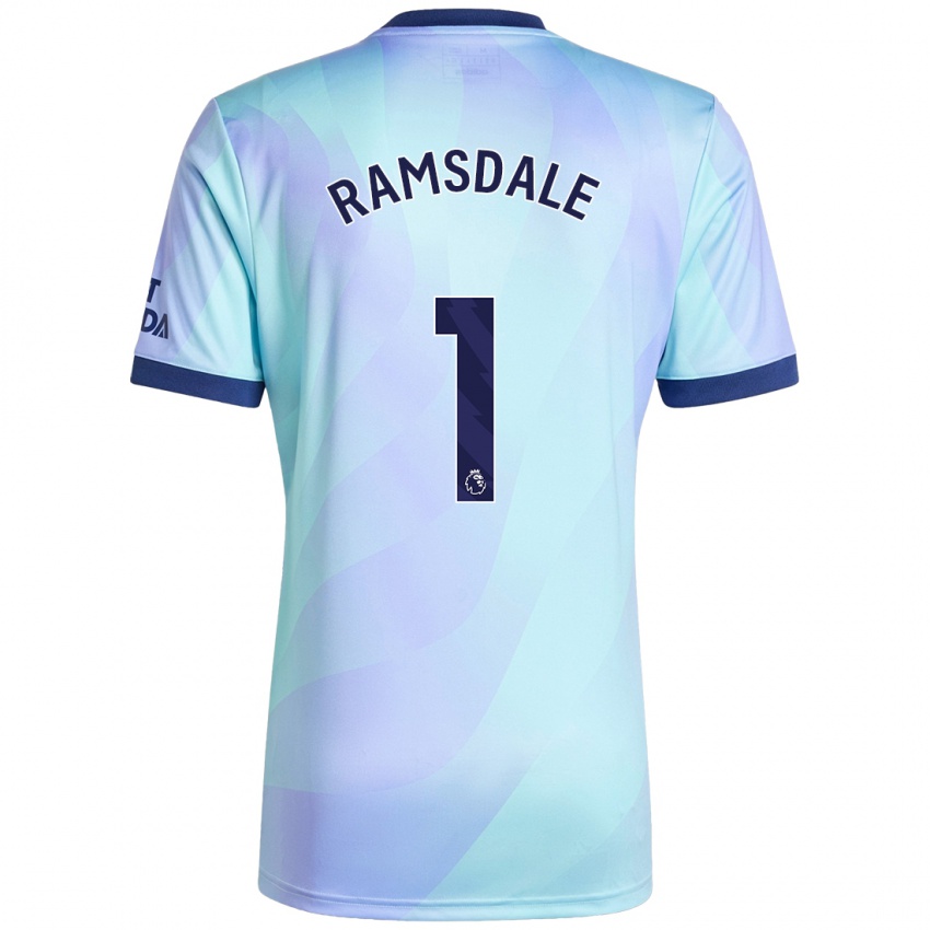 Bambino Maglia Aaron Ramsdale #1 Acquamarina Kit Gara Third 2024/25 Maglietta