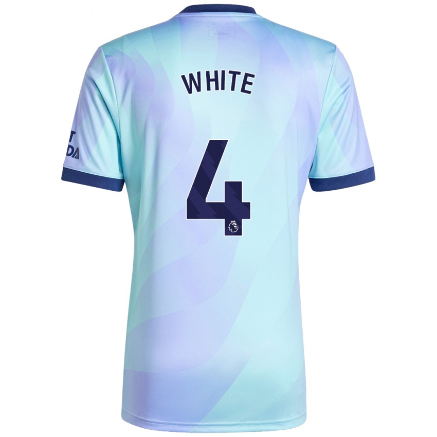 Bambino Maglia Ben White #4 Acquamarina Kit Gara Third 2024/25 Maglietta