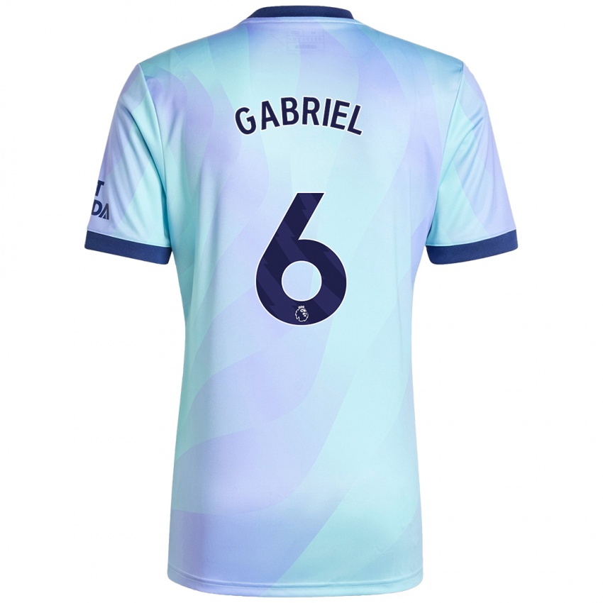 Bambino Maglia Gabriel Magalhaes #6 Acquamarina Kit Gara Third 2024/25 Maglietta