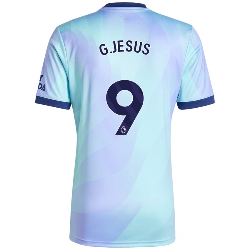 Bambino Maglia Gabriel Jesus #9 Acquamarina Kit Gara Third 2024/25 Maglietta