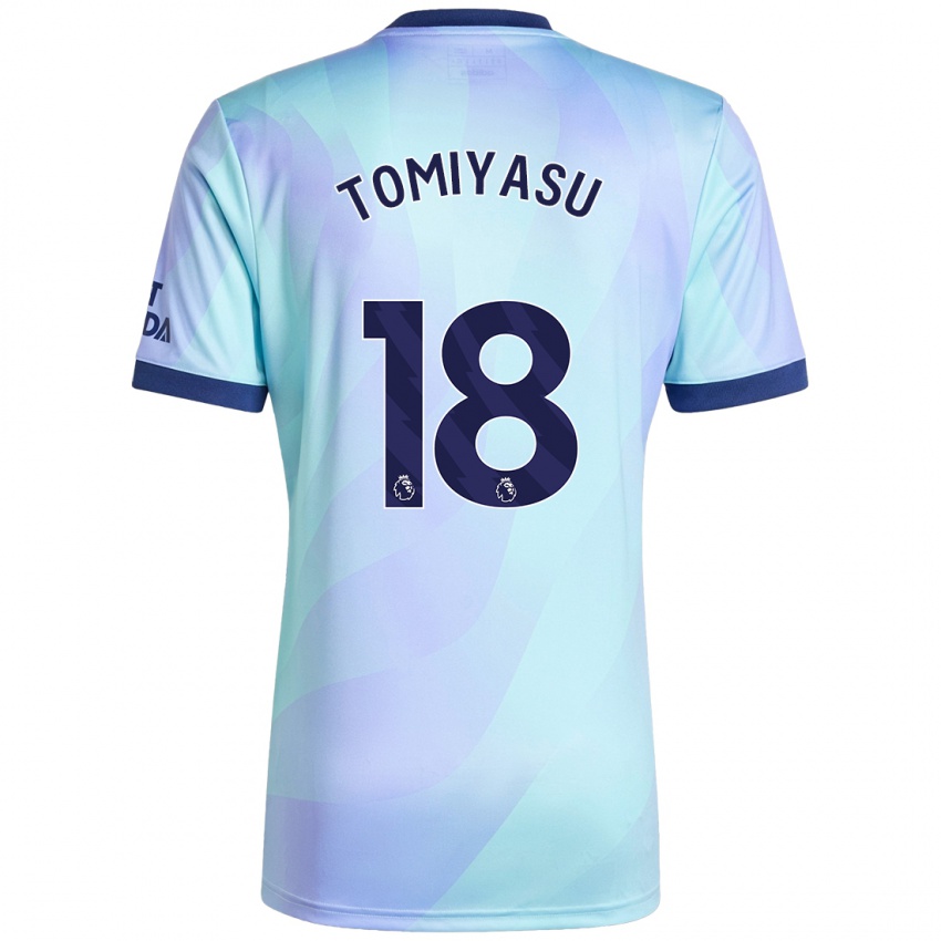 Bambino Maglia Takehiro Tomiyasu #18 Acquamarina Kit Gara Third 2024/25 Maglietta