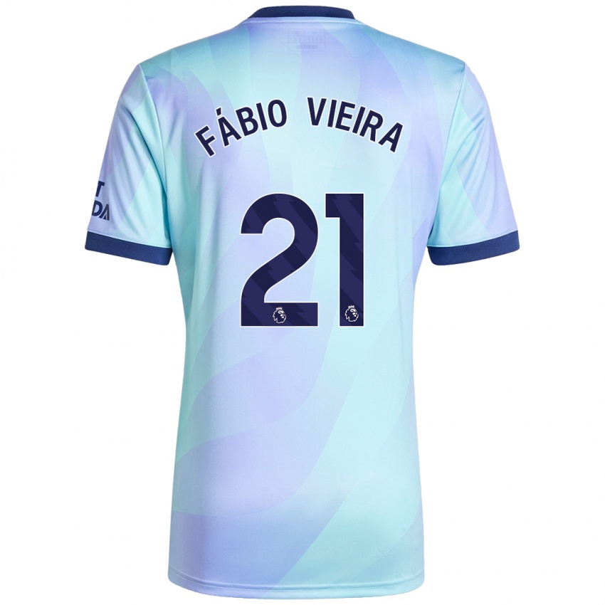 Bambino Maglia Fabio Vieira #21 Acquamarina Kit Gara Third 2024/25 Maglietta