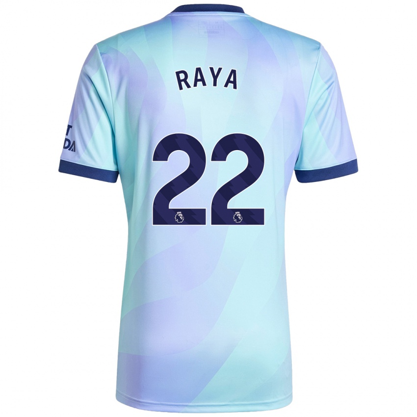 Bambino Maglia David Raya #22 Acquamarina Kit Gara Third 2024/25 Maglietta