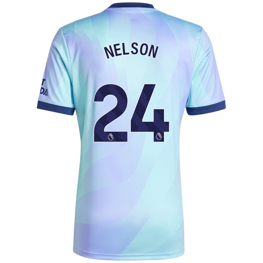 Bambino Maglia Reiss Nelson #24 Acquamarina Kit Gara Third 2024/25 Maglietta