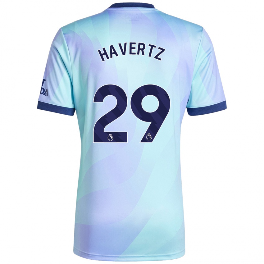 Bambino Maglia Kai Havertz #29 Acquamarina Kit Gara Third 2024/25 Maglietta