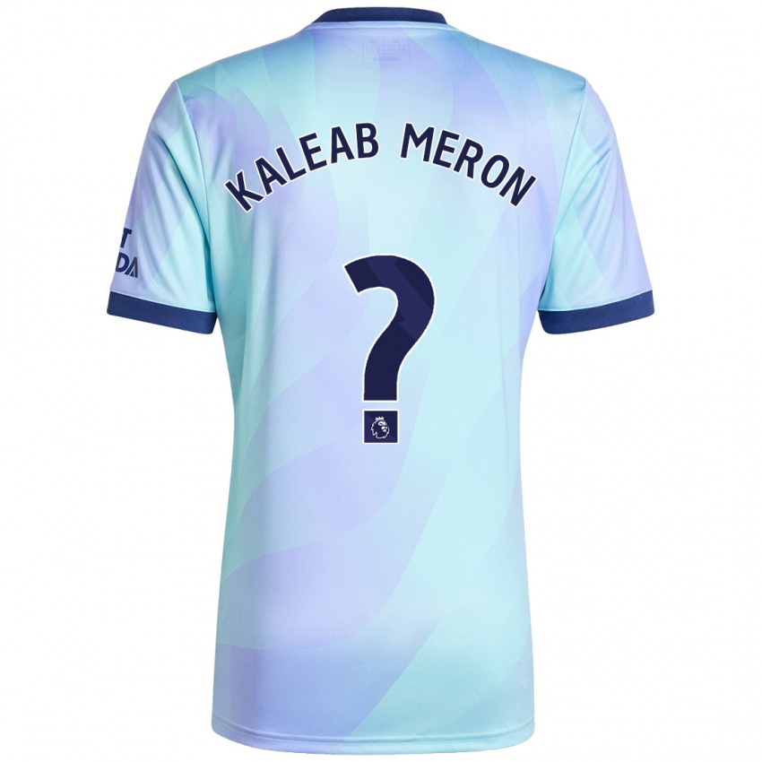 Bambino Maglia Kaleab Meron #0 Acquamarina Kit Gara Third 2024/25 Maglietta