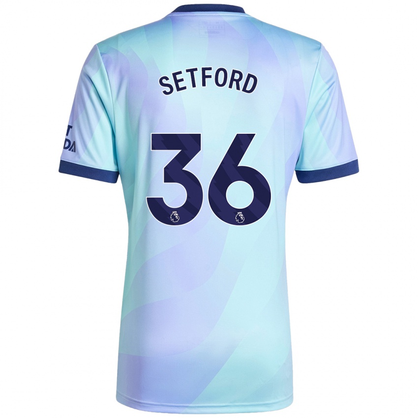 Bambino Maglia Tommy Setford #36 Acquamarina Kit Gara Third 2024/25 Maglietta