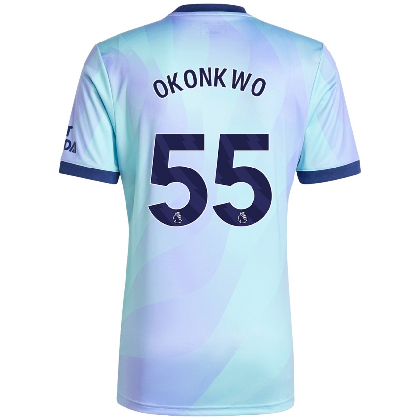 Bambino Maglia Brian Okonkwo #55 Acquamarina Kit Gara Third 2024/25 Maglietta