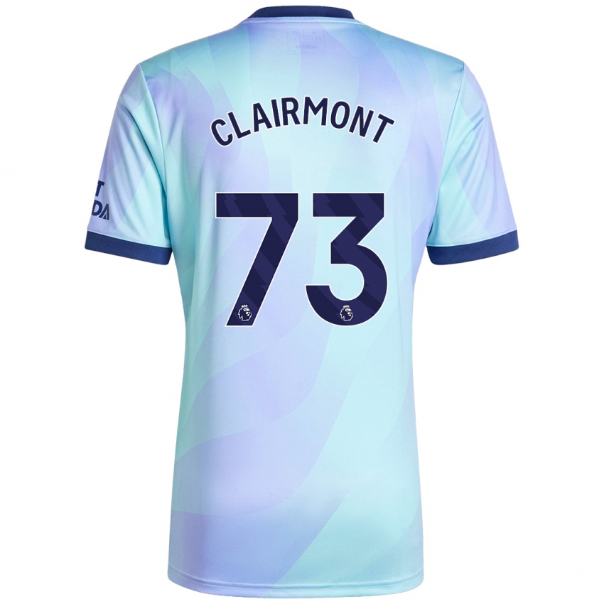 Bambino Maglia Reece Clairmont #73 Acquamarina Kit Gara Third 2024/25 Maglietta