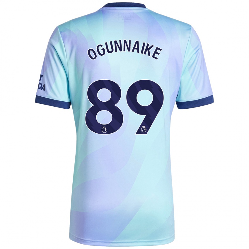 Bambino Maglia Josh Ogunnaike #89 Acquamarina Kit Gara Third 2024/25 Maglietta