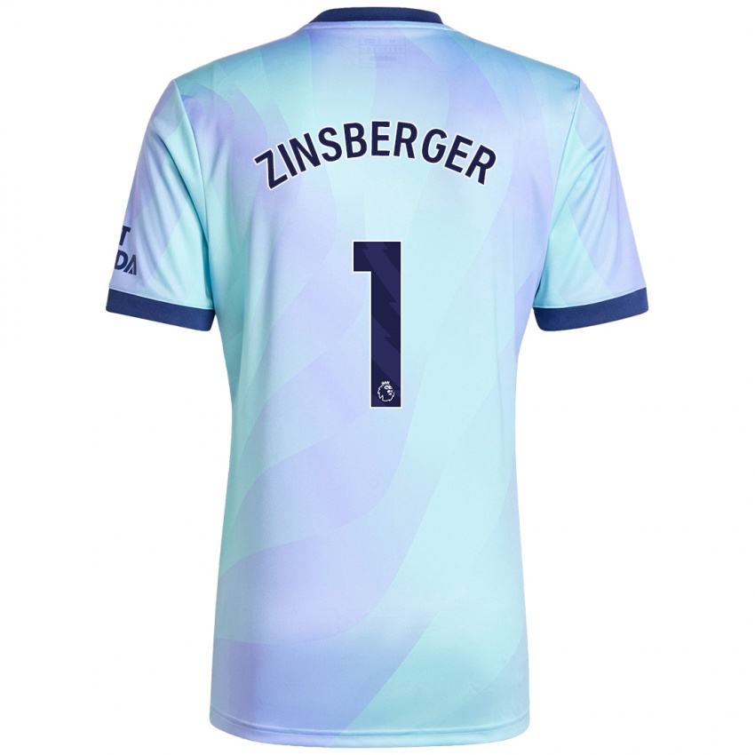 Bambino Maglia Manuela Zinsberger #1 Acquamarina Kit Gara Third 2024/25 Maglietta