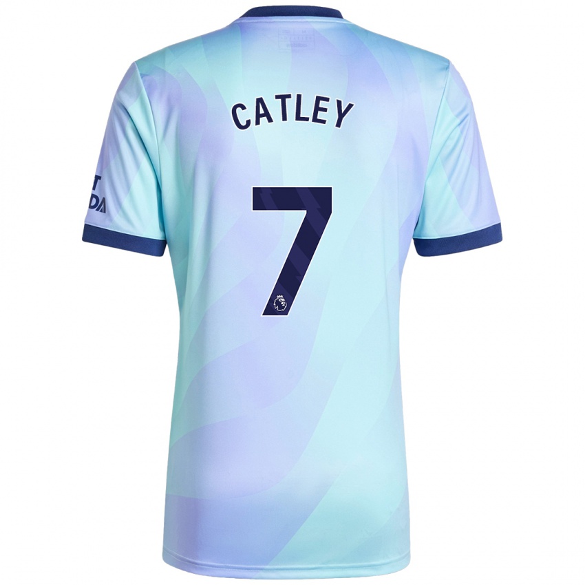 Bambino Maglia Stephanie Catley #7 Acquamarina Kit Gara Third 2024/25 Maglietta